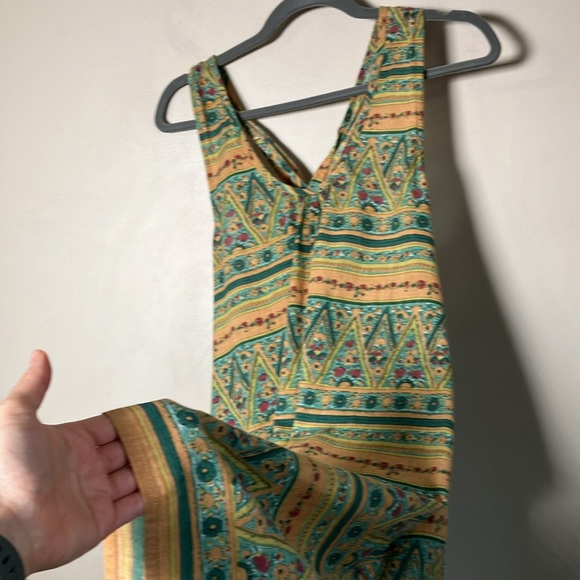 Vintage dress sleeveless sundress Cotton Chintz floral pattern - Picture 6 of 13